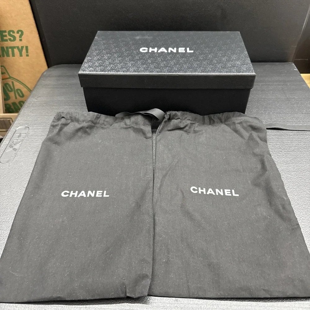 Chanel Authentic Empty Black Shoes Box  And 2 Bag Gift Box 12